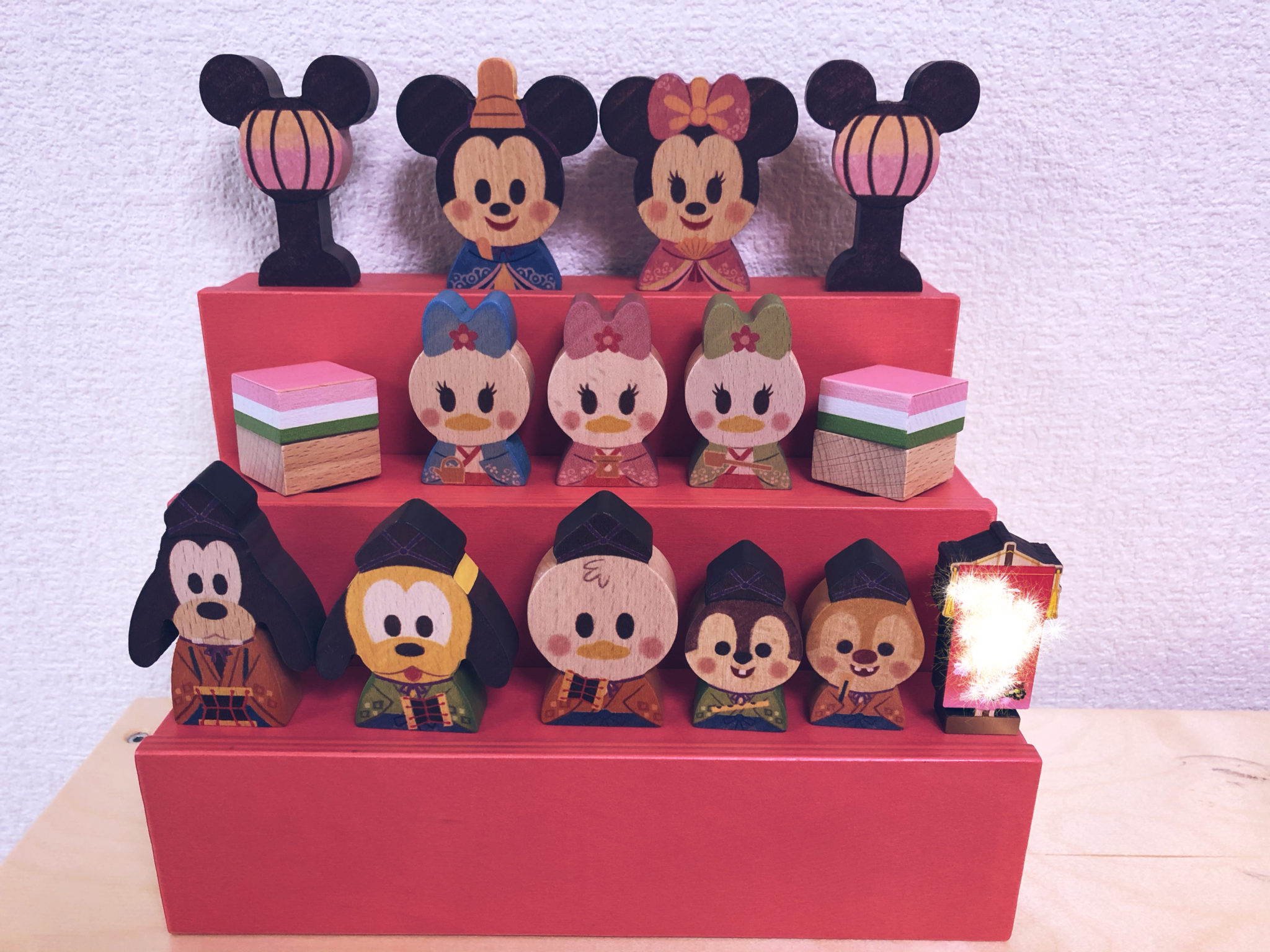 激レア ディズニー Disney ミッキー 雛壇 ひな祭り5段 陶器 - 雛人形